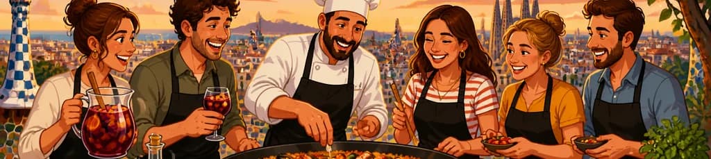 Taller de Paella y Sangría de Tres Horas en Barcelona