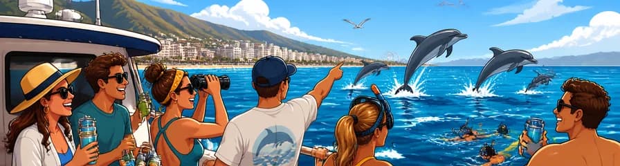 Avistamiento de delfines en Benalmádena: un paseo en barco con snorkel y barra libre