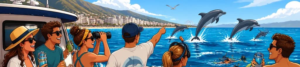 Avistamiento de delfines en Benalmádena: un paseo en barco con snorkel y barra libre