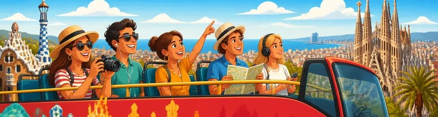 Paseo en autobús turístico Hop On Hop Off por Barcelona con opciones de 24 o 48 horas