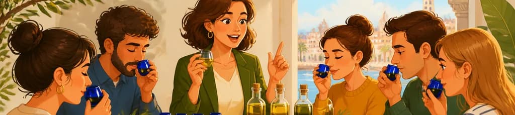 Sesión de cata para el aprendizaje de la degustación del aceite de oliva