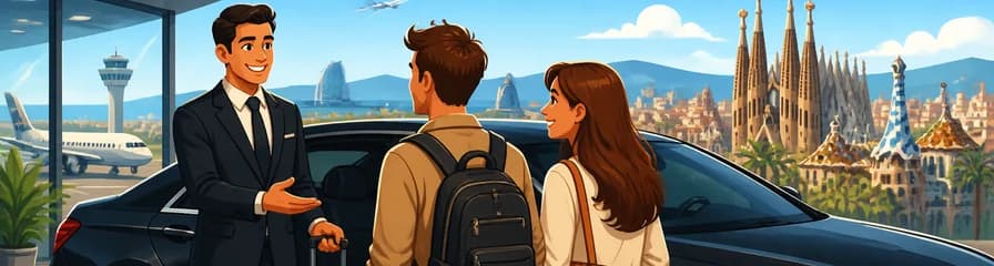 Servicio de traslado privado desde el Aeropuerto de Barcelona hasta el centro de la ciudad y hoteles