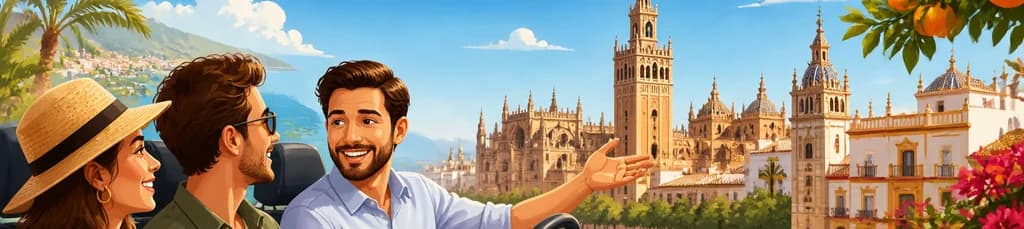 Viaje privado de un día desde Málaga a Sevilla con un amable conductor local