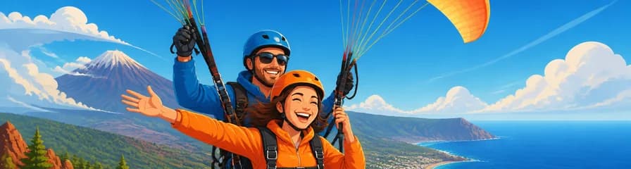 Vive la emocionante experiencia de un vuelo privado en parapente sobre Tenerife