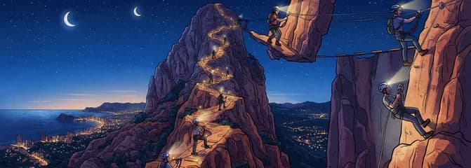 Ascenso Nocturno por la Vía Ferrata de El Ponoig (K4)