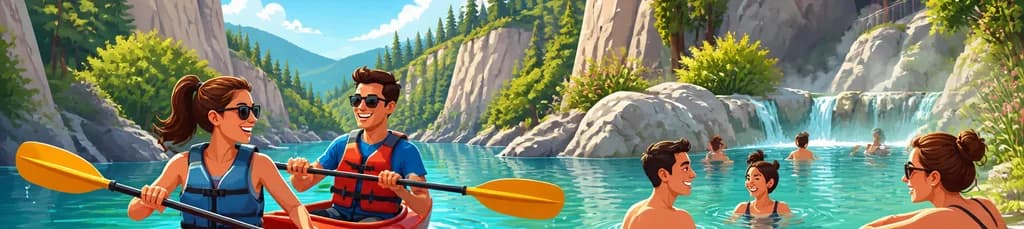 Aventura en kayak y relajación en las piscinas naturales de Montanejos con salida desde Valencia