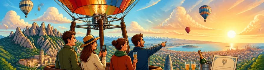 Experiencia exclusiva en globo aerostático VIP por los Prepirineos con recogida en Barcelona