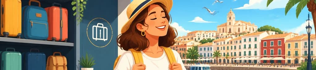 Servicio de consigna de equipaje en Menorca, próximo al puerto de Mahón