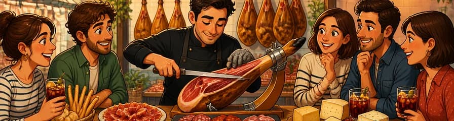 Clase magistral de corte de jamón y aperitivo español