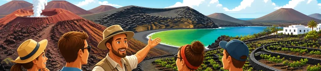 Aventura de un día completo: Timanfaya, Laguna Verde y La Geria