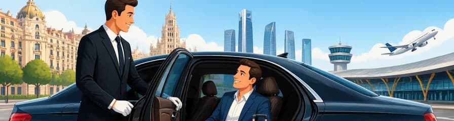Servicio de traslado privado en coche de negocios: de Madrid al Aeropuerto de Madrid (MAD)