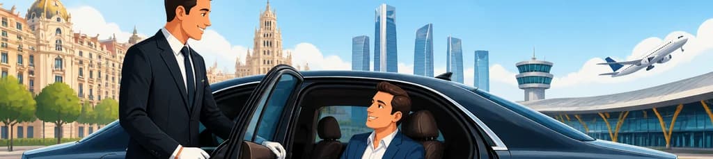 Servicio de traslado privado en coche de negocios: de Madrid al Aeropuerto de Madrid (MAD)