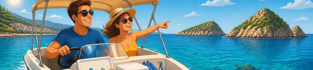 Alquiler de barco sin necesidad de licencia por dos horas en Santa Ponsa