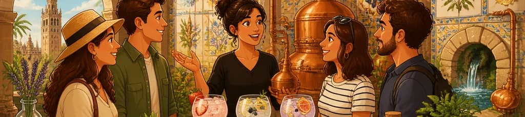 Disfruta de una visita guiada en español con degustación de tres ginebras en Sevilla
