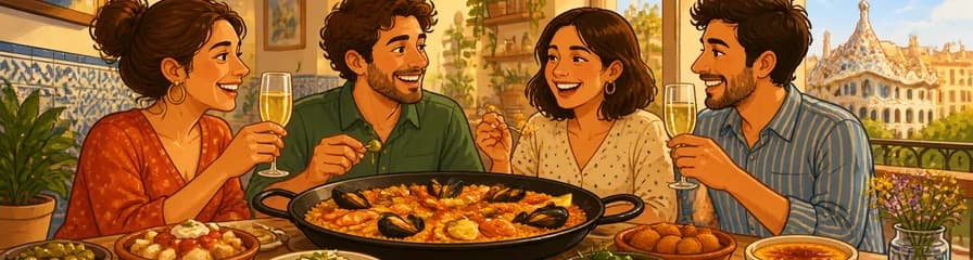 Sumérgete en la auténtica gastronomía catalana en Barcelona: un menú de tapas y paella para compartir