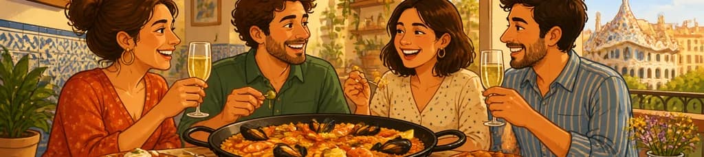 Sumérgete en la auténtica gastronomía catalana en Barcelona: un menú de tapas y paella para compartir
