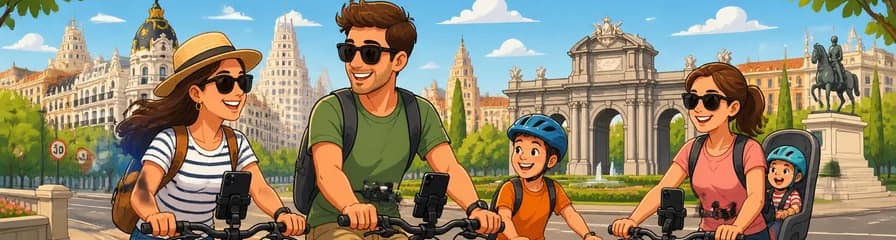 Explora Madrid a tu aire: alquiler de bicicletas con soporte para teléfono y rutas autoguiadas
