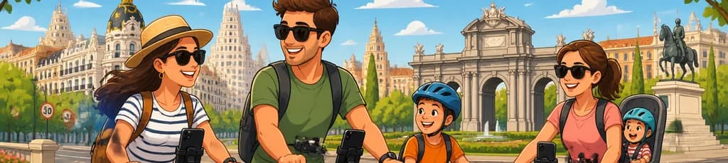 Explora Madrid a tu aire: alquiler de bicicletas con soporte para teléfono y rutas autoguiadas