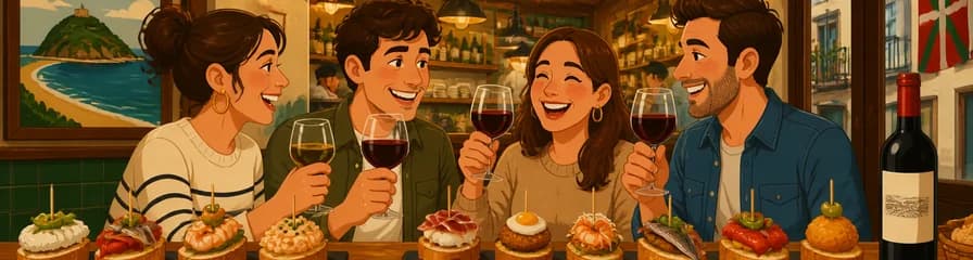 Experiencia gastronómica vasca: 16 pintxos donostiarras y botella de vino en Euskal Etxea, Barcelona