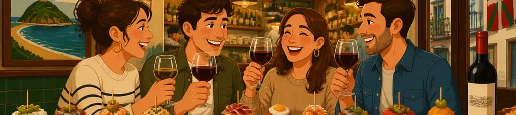 Experiencia gastronómica vasca: 16 pintxos donostiarras y botella de vino en Euskal Etxea, Barcelona
