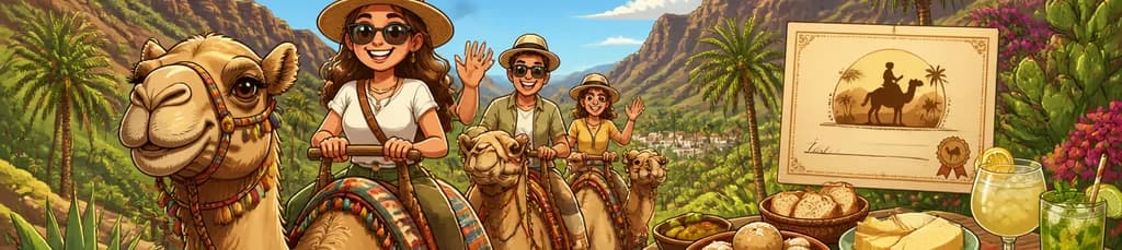 Aventura en camello por Fataga, Gran Canaria, con degustación de tapas y bebidas