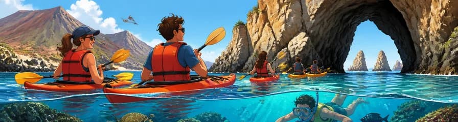 Exploración en Kayak y Snorkel del Arrecife de las Sirenas en Cabo de Gata