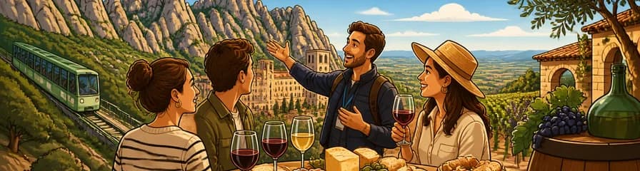 Experiencia privada: Montserrat, bodega boutique y brunch catalán