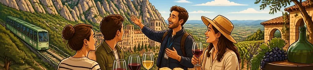 Experiencia privada: Montserrat, bodega boutique y brunch catalán