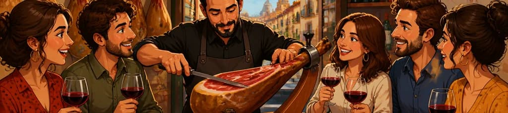 Una travesía gastronómica española: Jamón y Vino