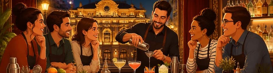 Sesión exclusiva de coctelería en el entorno del Gran Teatro del Liceo