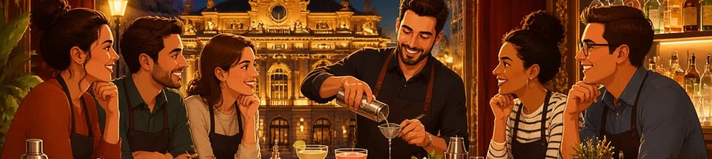 Sesión exclusiva de coctelería en el entorno del Gran Teatro del Liceo