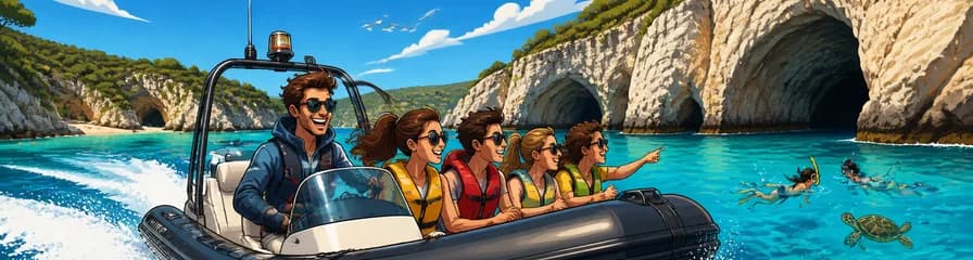 Aventura en lancha rápida por las calas del norte de Menorca