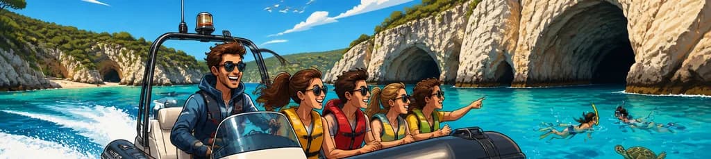 Aventura en lancha rápida por las calas del norte de Menorca