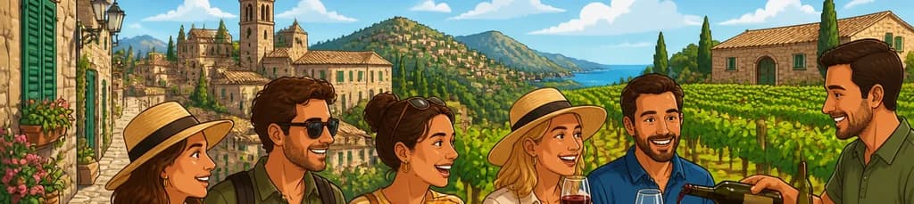 Recorrido por Valldemossa y degustación de vinos de Mallorca en grupos reducidos