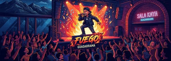 Fuego aterriza en la Sala Kaya de Guadarrama (Madrid)