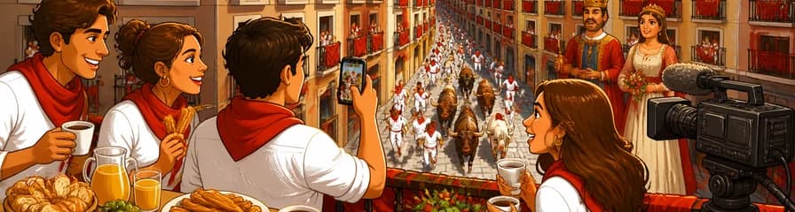 Experiencia VIP en San Fermín: Balcón en Estafeta con Churros y Gigantes
