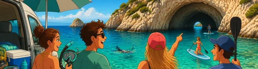 Aventura en Playa y Cueva de Portal Vells con Snorkel y Paddlesurf