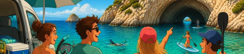 Aventura en Playa y Cueva de Portal Vells con Snorkel y Paddlesurf