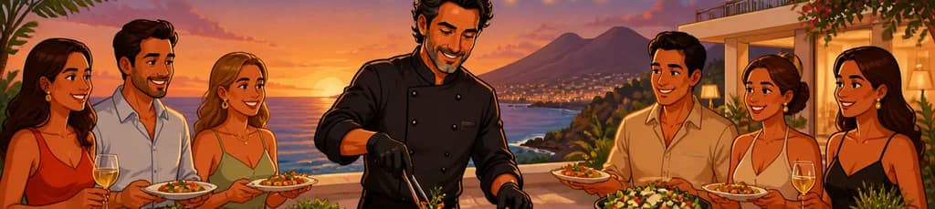 Cena buffet privada con el chef Roberto Medda en Tenerife