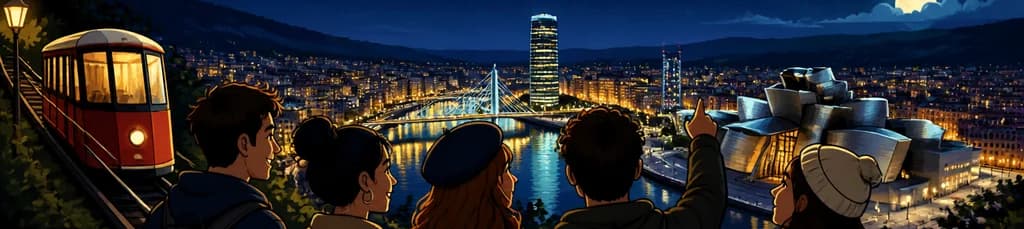 Recorrido nocturno por Bilbao