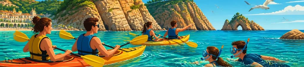 Aventura en kayak y snorkel por la Costa Brava, partiendo de Sant Feliu de Guíxols