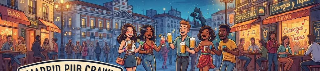 Recorrido de bares por Madrid: Acceso a discotecas, pubs y chupitos de bienvenida