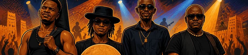 La actuación de Songhoy Blues en la Sala Upload en 2026