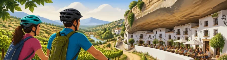 Recorrido autoguiado en bicicleta de montaña por Setenil de las Bodegas: 30 km de dificultad sencilla