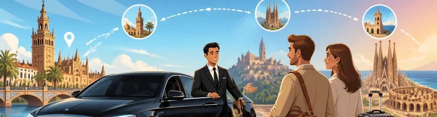 Traslados privados de lujo entre la ciudad de Sevilla y Barcelona, Lleida o Tarragona