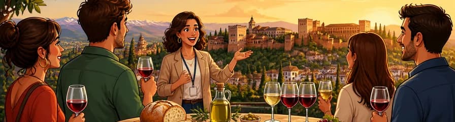 Experiencia gastronómica con maridaje en los Miradores de Granada