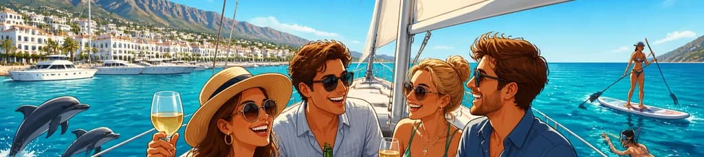 Experiencia de navegación activada: un paseo en velero de dos horas con salida desde Puerto Banús, Marbella