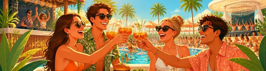 Experiencia doble de fiesta en piscina en Ibiza con brunch, bebidas ilimitadas y acceso a O Beach