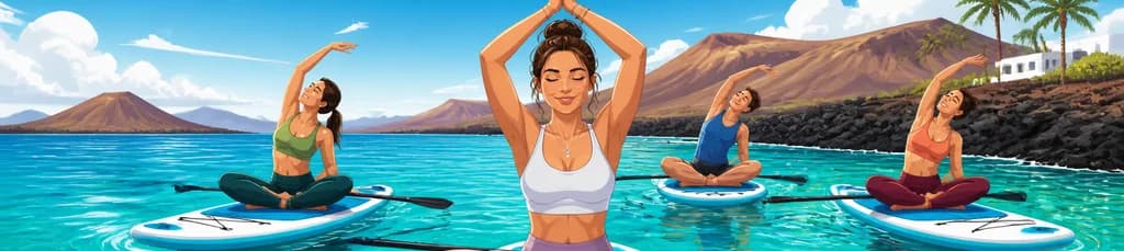 Sesión de Yoga SUP en Lanzarote