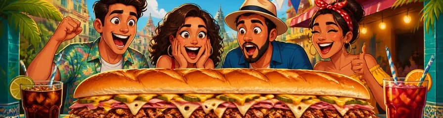Enfréntate al Sandwichón Cubano XXL